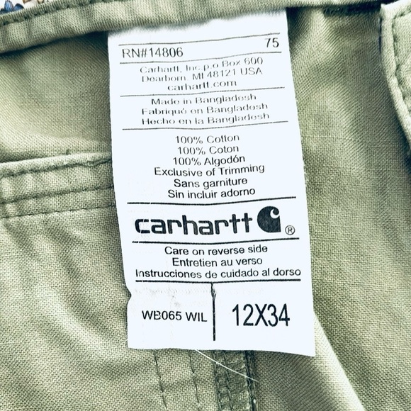 Carhartt Women’s Relaxed Fit Trail Pants, Size 12/34, Khaki Green - Picture 6 of 12